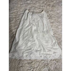 Vintage Lady Lynne Womens White Half Slip Skirt S
